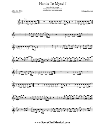 Selena Gomez  score for Alto Saxophone