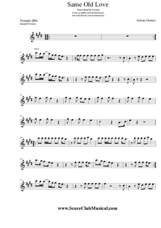 Selena Gomez  score for Trumpet