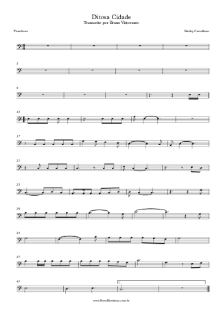 Shirley Carvalhaes Ditosa Cidade score for Trombone