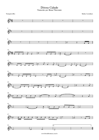 Shirley Carvalhaes Ditosa Cidade score for Trumpet