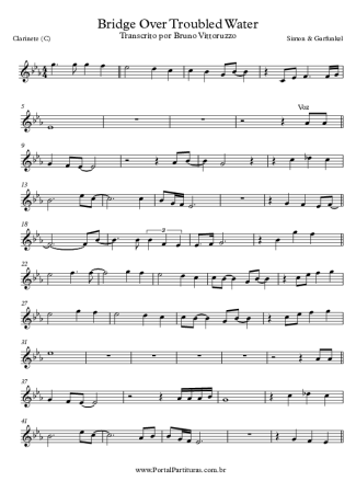 Simon & Garfunkel Bridge Over Troubled Water score for Clarinet (C)