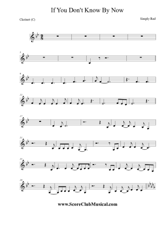 Simply Red  score for Clarinet (C)