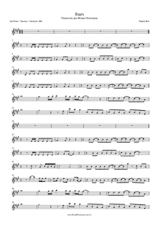 Simply Red  score for Clarinet (Bb)