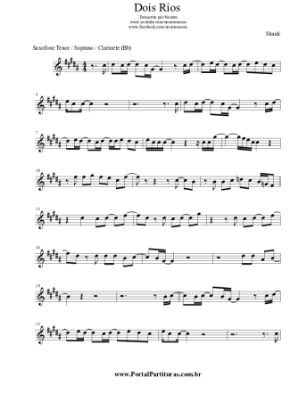 Skank  score for Tenor Saxophone Soprano (Bb)