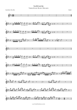 Skank  score for Alto Saxophone