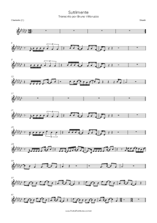 Skank Sutilmente score for Clarinet (C)