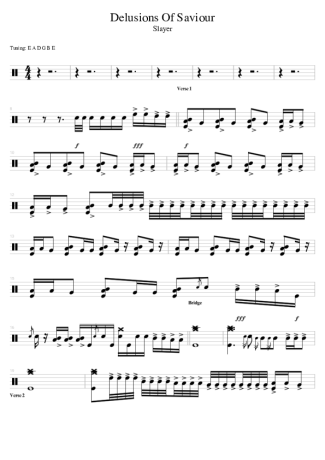 Slayer  score for Drums