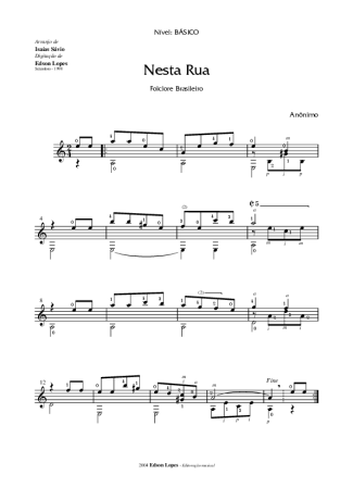 Songs for Children (Temas Infantis) Se Esta Rua Fosse Minha score for Acoustic Guitar