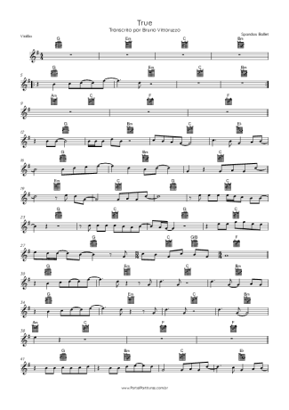 Spandau Ballet  score for Acoustic Guitar