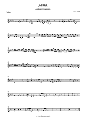 Spice Girls Mama score for Violin