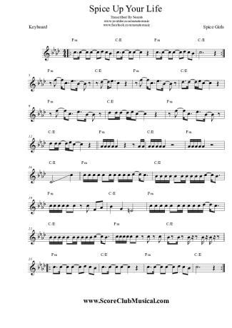 Spice Girls  score for Keyboard