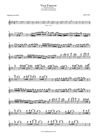 Spice Girls  score for Alto Saxophone