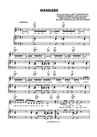 Spice Girls  score for Piano