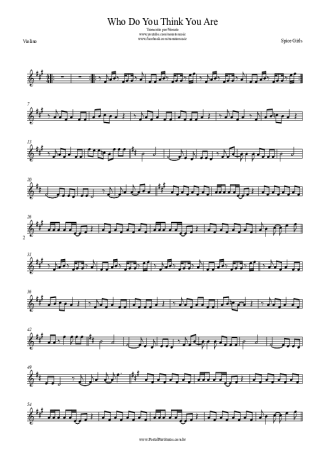 Spice Girls  score for Violin