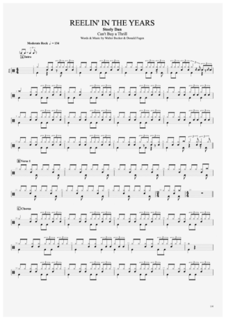 Steely Dan Reelin´ In The Years score for Drums