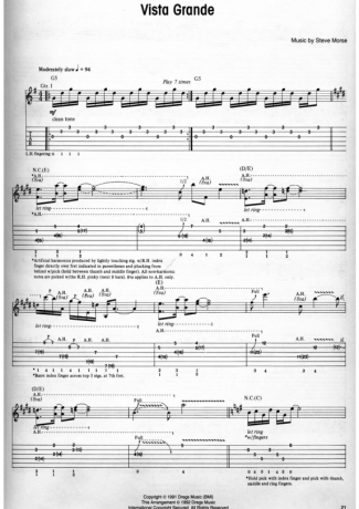 Steve Morse Vista Grande score for Guitar