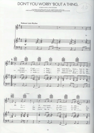 Stevie Wonder  score for Piano