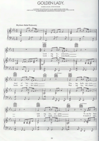 Stevie Wonder  score for Piano