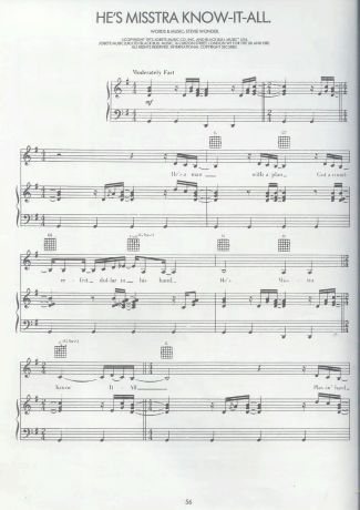 Stevie Wonder  score for Piano