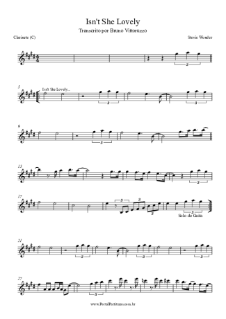 Stevie Wonder  score for Clarinet (C)