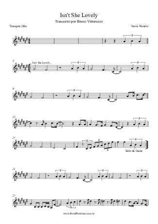 Stevie Wonder  score for Trumpet