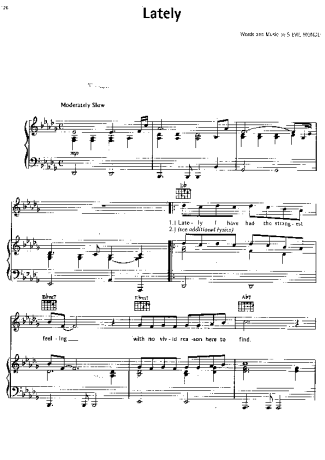 Stevie Wonder  score for Piano