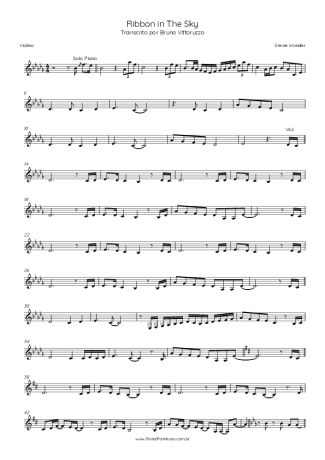 Stevie Wonder Ribbon In The Sky score for Violin