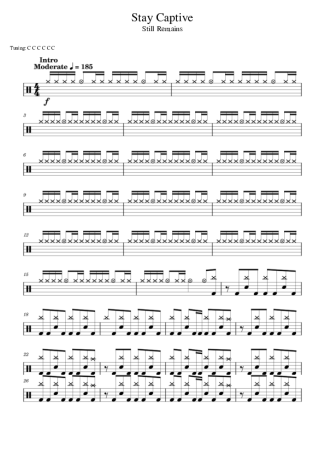 Still Remains  score for Drums