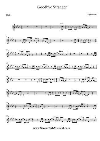 Supertramp  score for Flute