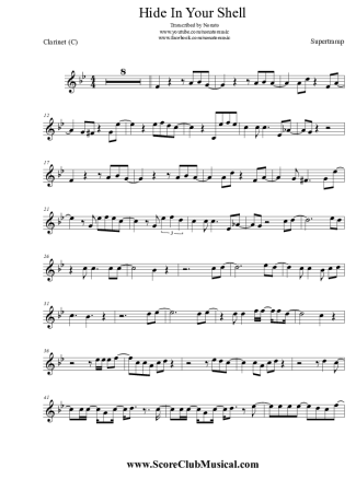 Supertramp  score for Clarinet (C)