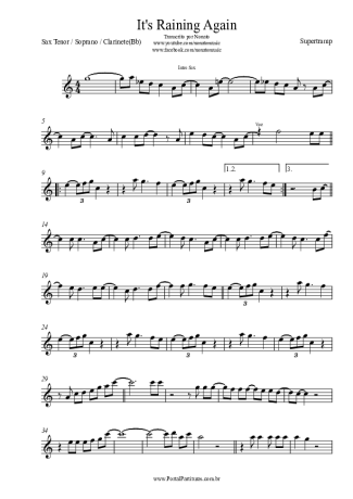 Supertramp  score for Clarinet (Bb)