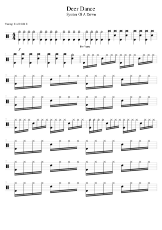 System Of A Down  score for Drums