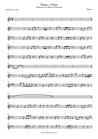 Taiguara  score for Alto Saxophone