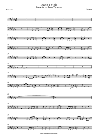 Taiguara  score for Trombone