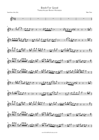 Take That  score for Alto Saxophone