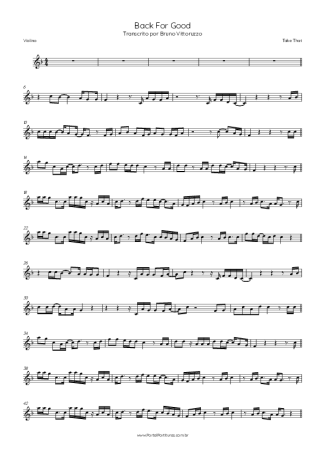 Take That Back For Good score for Violin