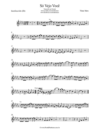 Tânia Mara  score for Alto Saxophone