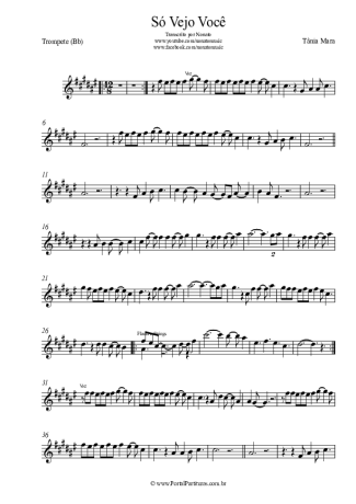 Tânia Mara  score for Trumpet