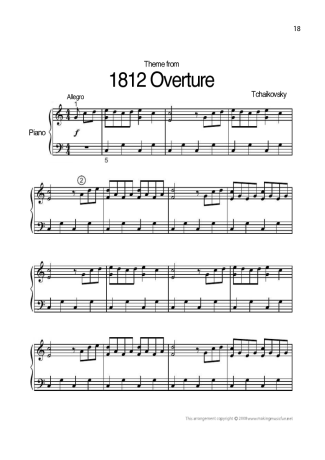 Tchaikovsky  score for Piano