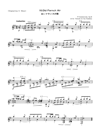 Tchaikovsky  score for Acoustic Guitar