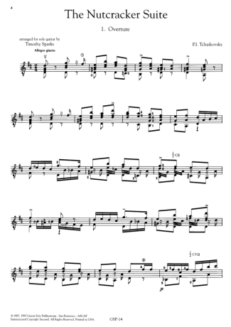 Tchaikovsky  score for Acoustic Guitar