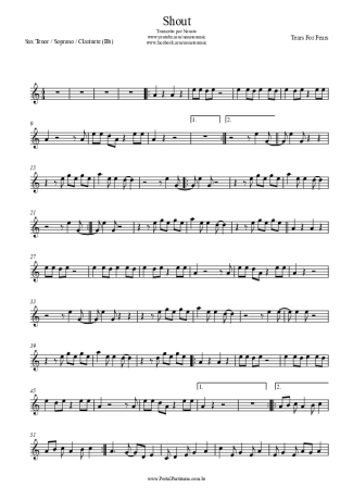 Tears For Fears  score for Clarinet (Bb)