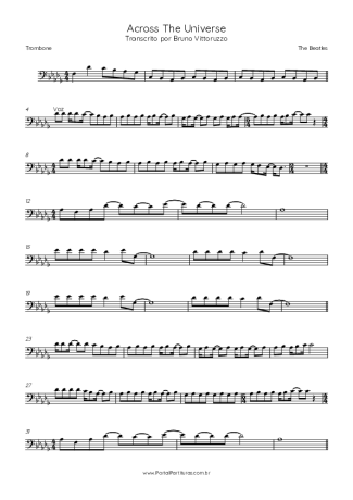 The Beatles Across The Universe score for Trombone