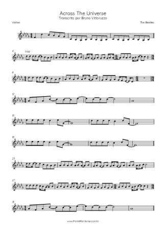 The Beatles  score for Violin