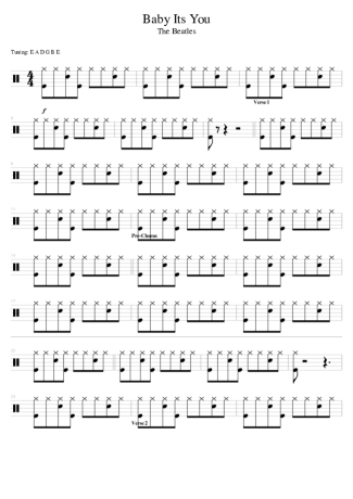 The Beatles  score for Drums