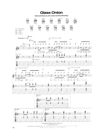 The Beatles  score for Guitar