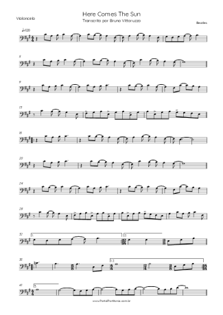 The Beatles Here Comes The Sun score for Cello