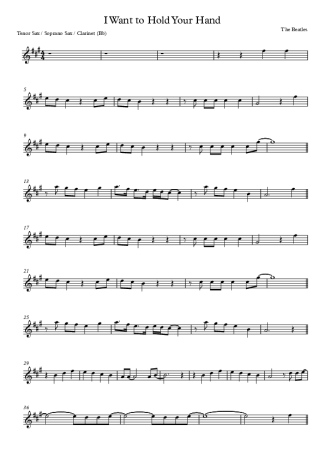 The Beatles  score for Clarinet (Bb)