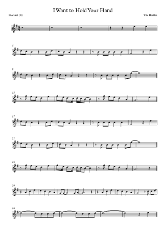 The Beatles  score for Clarinet (C)