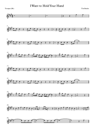 The Beatles  score for Trumpet